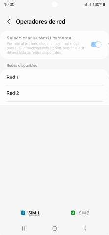 Pulsa la red deseada. Pulsa la red deseada.
