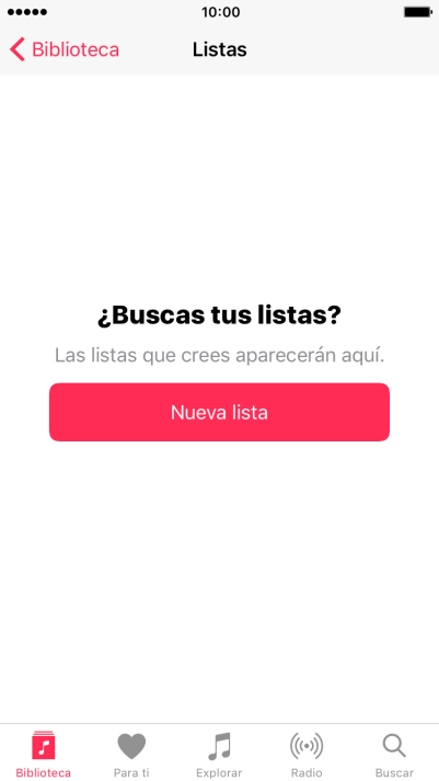 Pulsa Nueva lista. Pulsa Nueva lista.