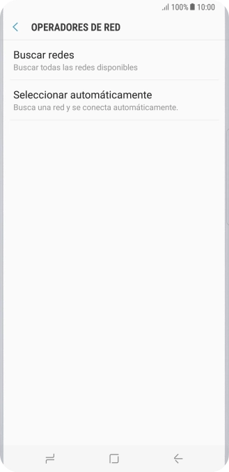 Si quieres seleccionar la red de forma manual, pulsa Buscar redes y espera un momento mientras el teléfono está buscando las redes disponibles. Si quieres seleccionar la red de forma manual, pulsa Buscar redes y espera un momento mientras el teléfono está buscando las redes disponibles.