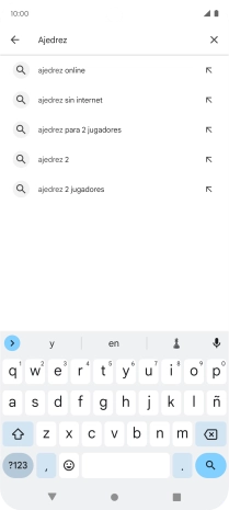 Introduce el nombre del tema o de la app y pulsa el icono de búsqueda. Introduce el nombre del tema o de la app y pulsa el icono de búsqueda.