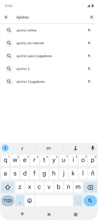 Introduce el nombre del tema o de la app y pulsa el icono de búsqueda. Introduce el nombre del tema o de la app y pulsa el icono de búsqueda.