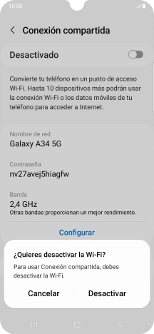 Pulsa Desactivar. Pulsa Desactivar.