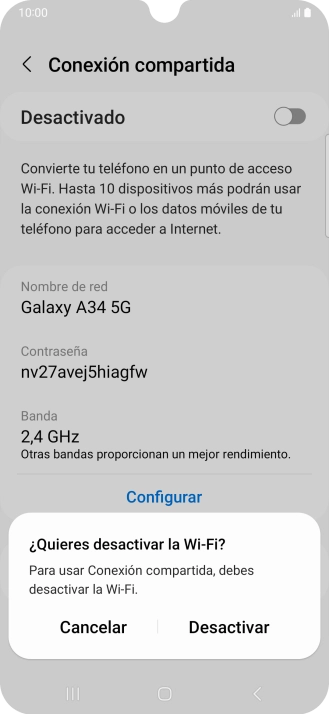 Pulsa Desactivar. Pulsa Desactivar.