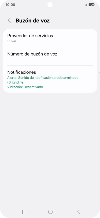 Pulsa Número de buzón de voz. Pulsa Número de buzón de voz.