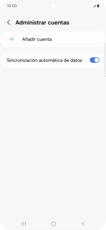 Pulsa Añadir cuenta. Pulsa Añadir cuenta.