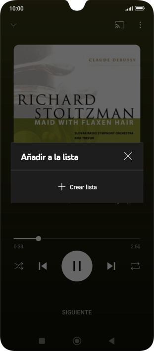 Pulsa Crear lista. Pulsa Crear lista.