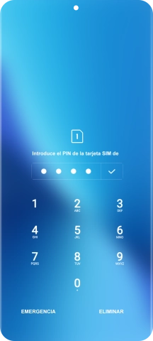 Si lo solicita el teléfono, introduce el código PIN y pulsa el icono de aceptar. Si lo solicita el teléfono, introduce el código PIN y pulsa el icono de aceptar.