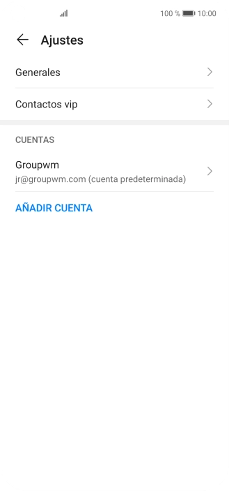 Pulsa la cuenta de correo electrónico deseada. Pulsa la cuenta de correo electrónico deseada.