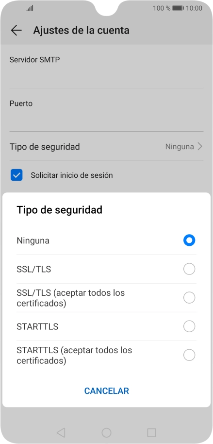 Pulsa Ninguna para desactivar la función. Pulsa Ninguna para desactivar la función.