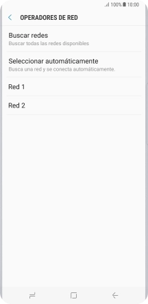 Pulsa la red deseada. Pulsa la red deseada.
