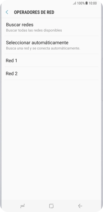 Pulsa la red deseada. Pulsa la red deseada.