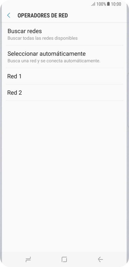 Pulsa la red deseada. Pulsa la red deseada.