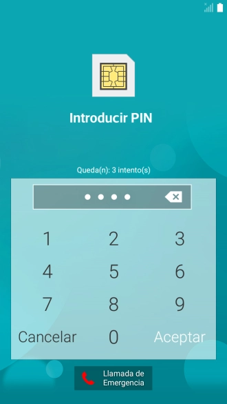 Si lo solicita el teléfono, introduce el código PIN y pulsa Aceptar. Si lo solicita el teléfono, introduce el código PIN y pulsa Aceptar.