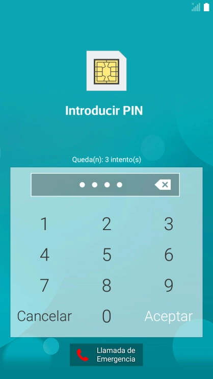 Si lo solicita el teléfono, introduce el código PIN y pulsa Aceptar. Si lo solicita el teléfono, introduce el código PIN y pulsa Aceptar.