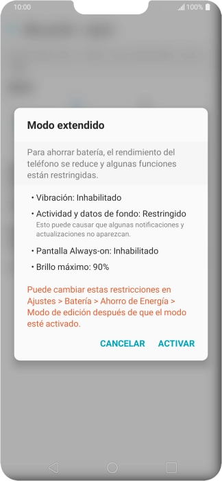 Pulsa ACTIVAR para activar la función. Pulsa ACTIVAR para activar la función.