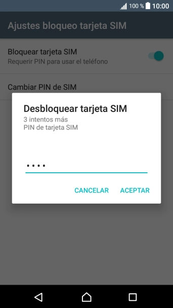 Introduce tu código PIN y pulsa ACEPTAR. Introduce tu código PIN y pulsa ACEPTAR.