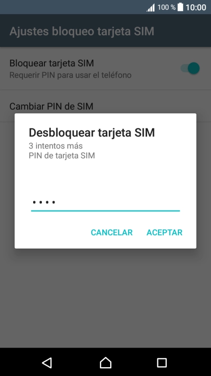Introduce tu código PIN y pulsa ACEPTAR. Introduce tu código PIN y pulsa ACEPTAR.