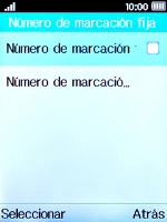 Selecciona Número de marcación fija. Selecciona Número de marcación fija.
