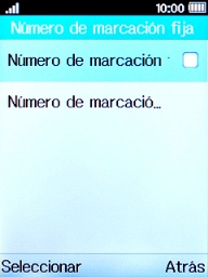 Selecciona Número de marcación fija. Selecciona Número de marcación fija.