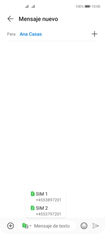 Pulsa la tarjeta SIM deseada. Pulsa la tarjeta SIM deseada.