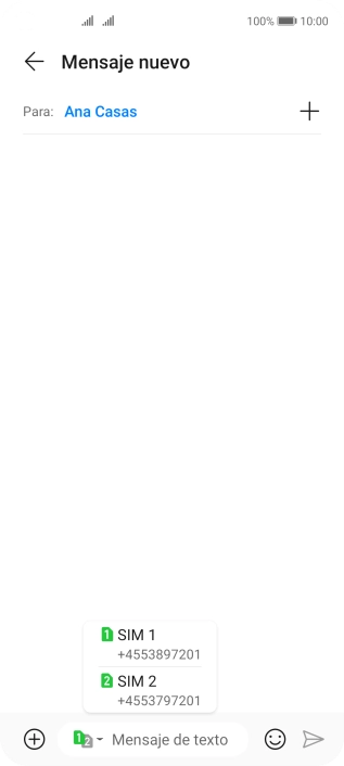 Pulsa la tarjeta SIM deseada. Pulsa la tarjeta SIM deseada.