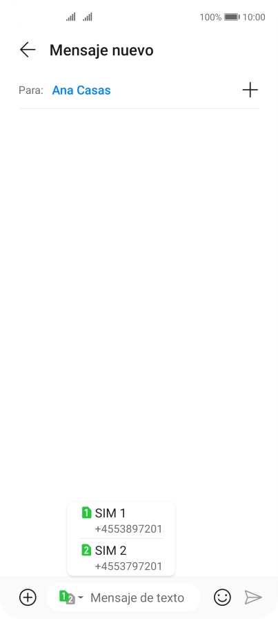 Pulsa la tarjeta SIM deseada. Pulsa la tarjeta SIM deseada.