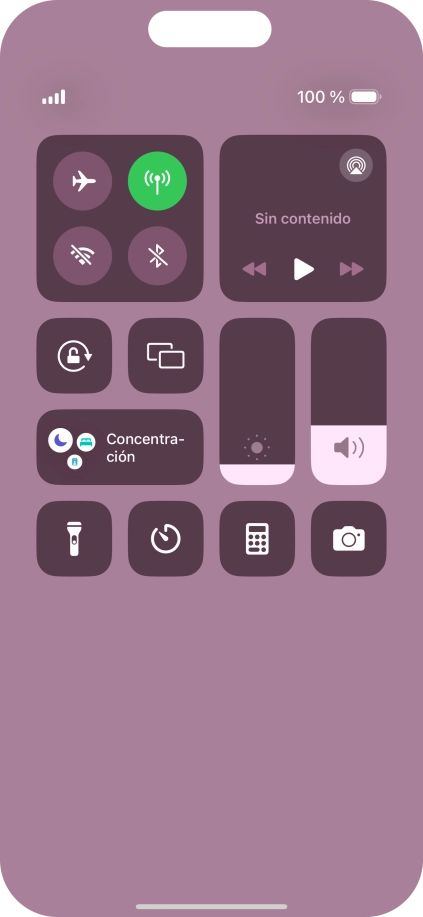 Pulsa el icono de modo de avión para activar o desactivar la función. Pulsa el icono de modo de avión para activar o desactivar la función.