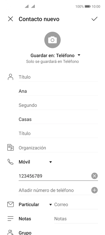 Pulsa el icono de guardar. Pulsa el icono de guardar.
