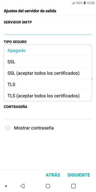Pulsa Apagado para desactivar la función. Pulsa Apagado para desactivar la función.