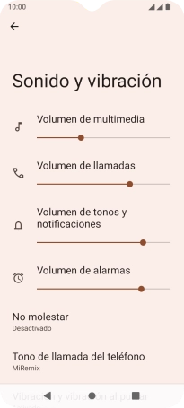 Pulsa Tono de llamada del teléfono. Pulsa Tono de llamada del teléfono.