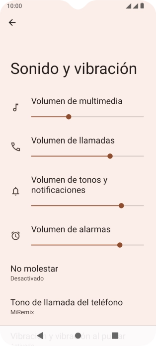 Pulsa Tono de llamada del teléfono. Pulsa Tono de llamada del teléfono.