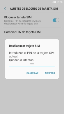 Introduce tu código PIN y pulsa ACEPTAR. Introduce tu código PIN y pulsa ACEPTAR.