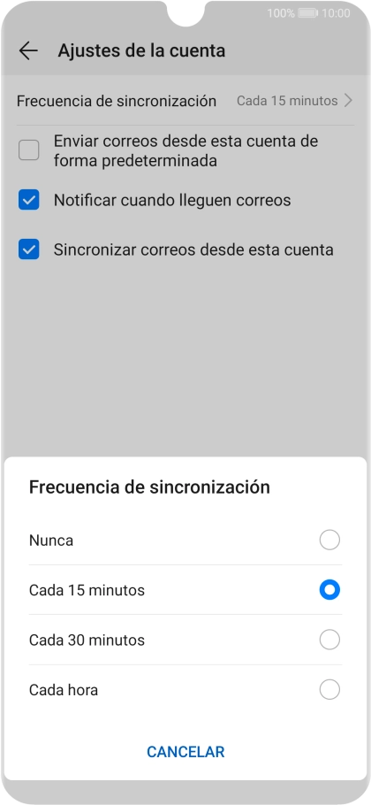 Pulsa el ajuste deseado. Pulsa el ajuste deseado.