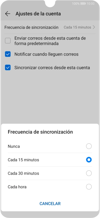 Pulsa el ajuste deseado. Pulsa el ajuste deseado.