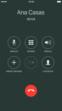 Pulsa el icono de finalizar llamadas para colgar. Pulsa el icono de finalizar llamadas para colgar.