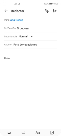 Pulsa el icono de anexos. Pulsa el icono de anexos.