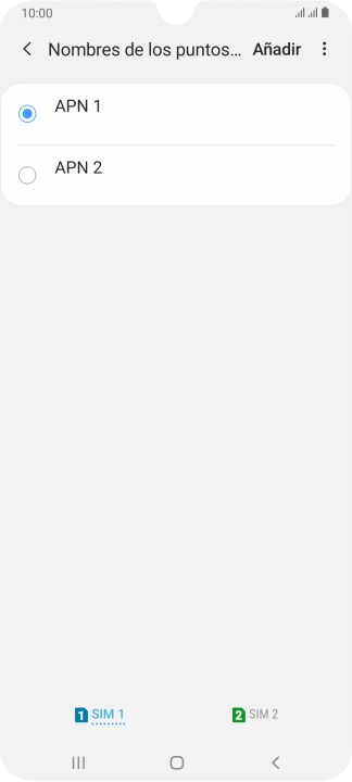Pulsa en el campo junto a la conexión de datos para activarla. Pulsa en el campo junto a la conexión de datos para activarla.