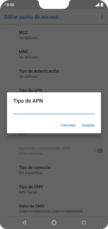 Introduce default y pulsa Aceptar. Introduce default y pulsa Aceptar.
