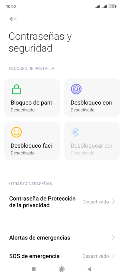 Pulsa Desbloqueo con huella dactilar. Pulsa Desbloqueo con huella dactilar.