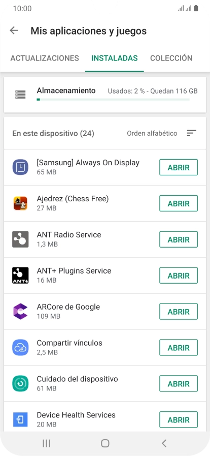 Pulsa la app deseada. Pulsa la app deseada.
