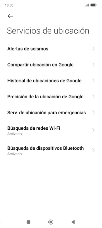 Pulsa Precisión de la ubicación de Google. Pulsa Precisión de la ubicación de Google.