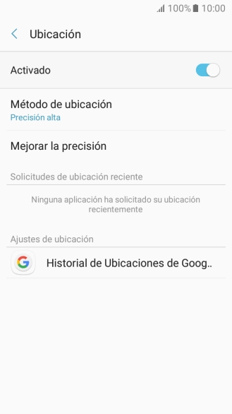 Pulsa Método de ubicación. Pulsa Método de ubicación.
