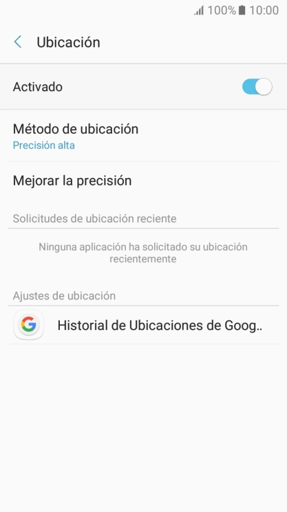 Pulsa Método de ubicación. Pulsa Método de ubicación.