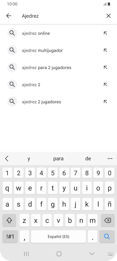 Introduce el nombre del tema o de la app y pulsa el icono de búsqueda. Introduce el nombre del tema o de la app y pulsa el icono de búsqueda.