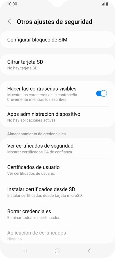 Pulsa Configurar bloqueo de SIM. Pulsa Configurar bloqueo de SIM.