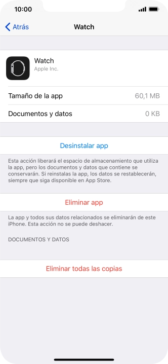 Pulsa Desinstalar app. Pulsa Desinstalar app.