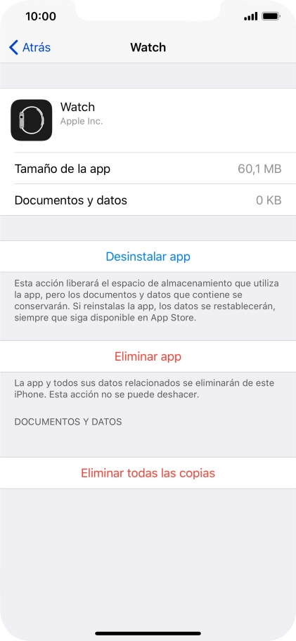 Pulsa Desinstalar app. Pulsa Desinstalar app.
