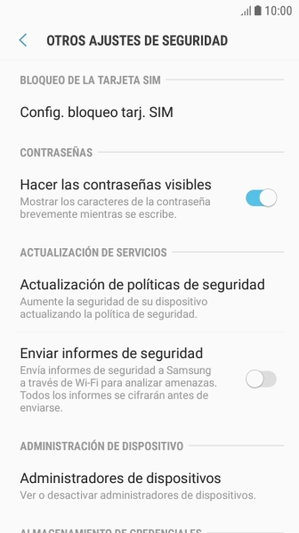 Pulsa Config. bloqueo tarj. SIM. Pulsa Config. bloqueo tarj. SIM.