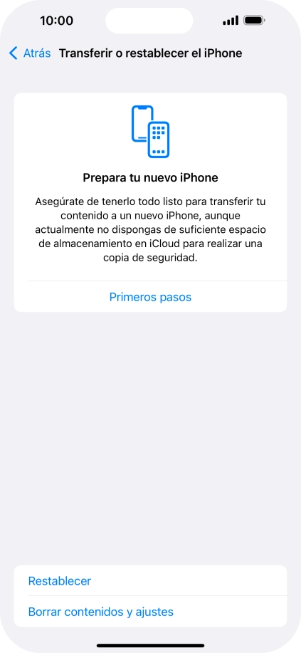 Pulsa Restablecer. Pulsa Restablecer.