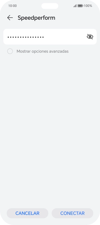 Introduce la contraseña de la red wifi y pulsa CONECTAR. Introduce la contraseña de la red wifi y pulsa CONECTAR.